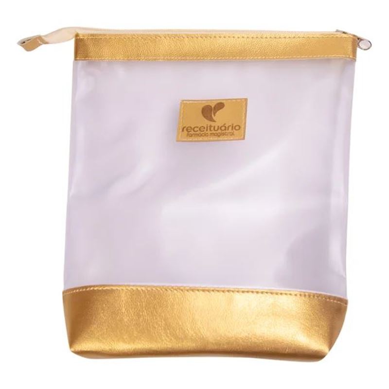 NECESSAIRE M DOURADA ETIQUETA DOURADA